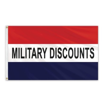 Global Flags Unlimited Military Discounts Message Flag 3'x5' Standard Flag 204886